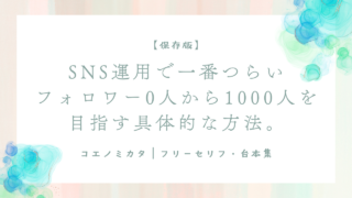 【保存版】SNS運用で一番つらいフォロワー0人から1000人を目指す具体的な方法。